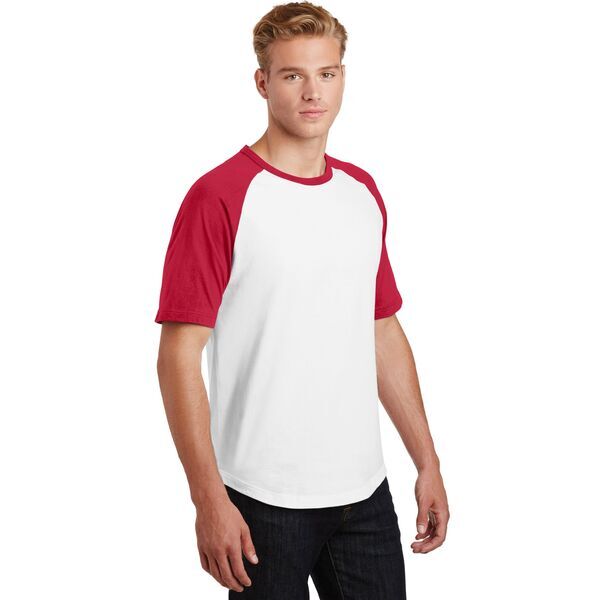 Sport-Tek® Cotton Colorblock Raglan Men's Tee