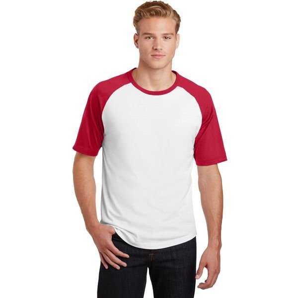 Sport-Tek® Cotton Colorblock Raglan Men's Tee