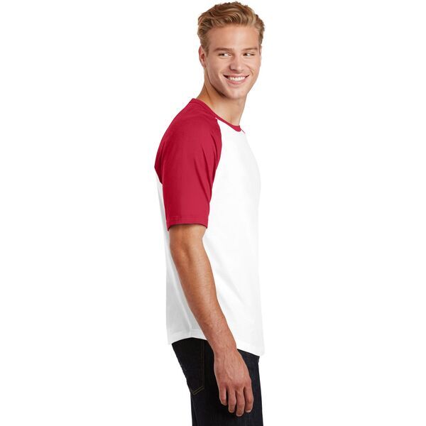 Sport-Tek® Cotton Colorblock Raglan Men's Tee