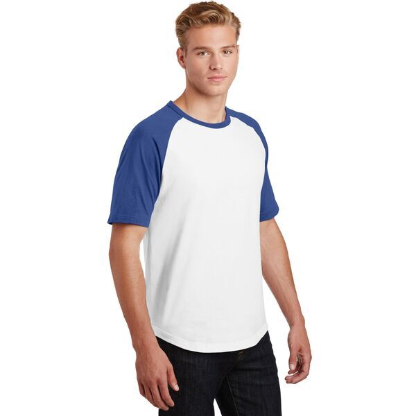 Sport-Tek® Cotton Colorblock Raglan Men's Tee
