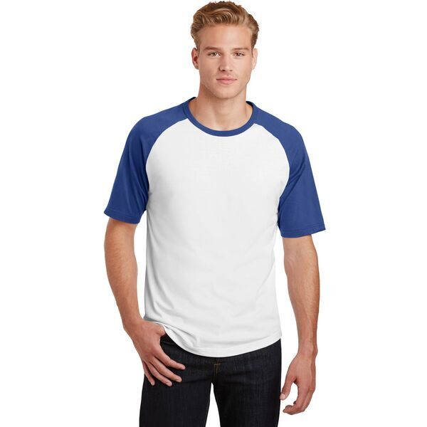 Sport-Tek® Cotton Colorblock Raglan Men's Tee