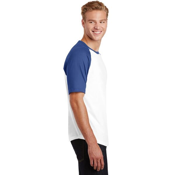 Sport-Tek® Cotton Colorblock Raglan Men's Tee