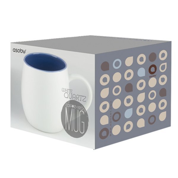White Quartz Ceramic Mug, 12oz.