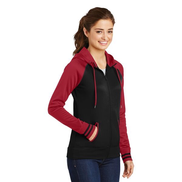 Sport-Tek® Sport-Wick® Varsity Fleece Ladies' Full-Zip Hoodie