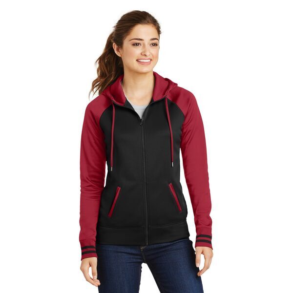 Sport-Tek® Sport-Wick® Varsity Fleece Ladies' Full-Zip Hoodie