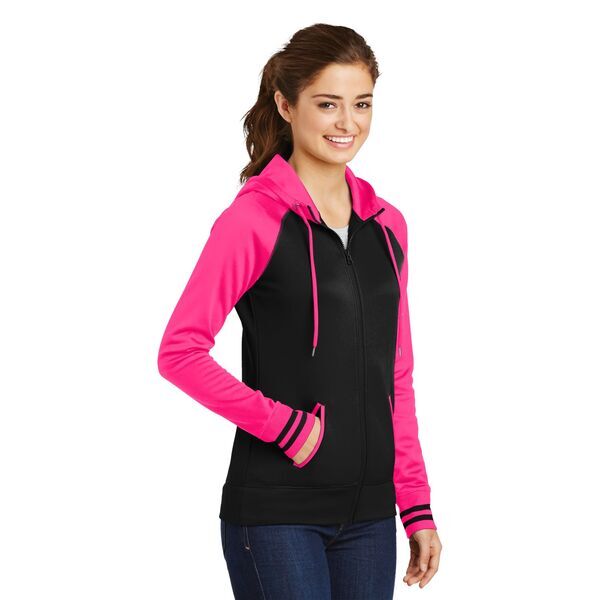 Sport-Tek® Sport-Wick® Varsity Fleece Ladies' Full-Zip Hoodie