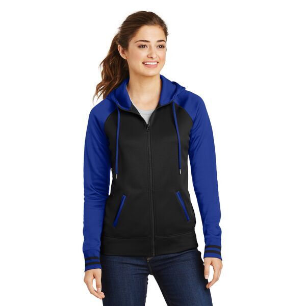 Sport-Tek® Sport-Wick® Varsity Fleece Ladies' Full-Zip Hoodie