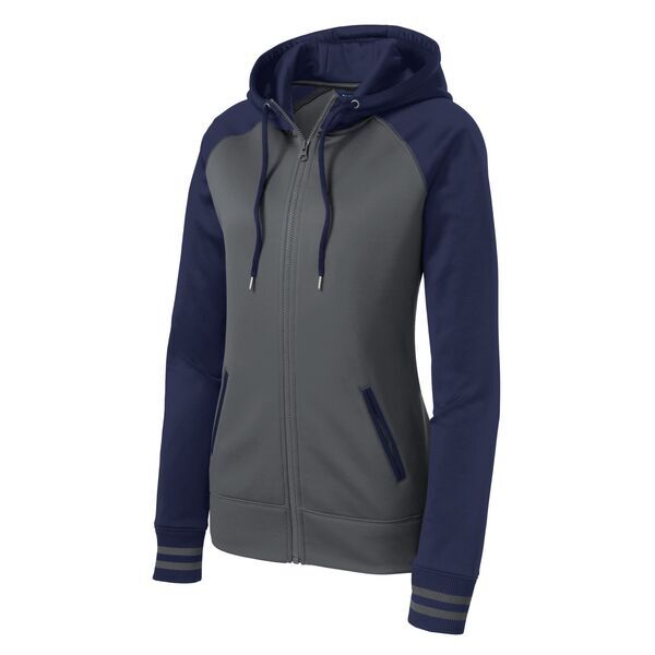 Sport-Tek® Sport-Wick® Varsity Fleece Ladies' Full-Zip Hoodie