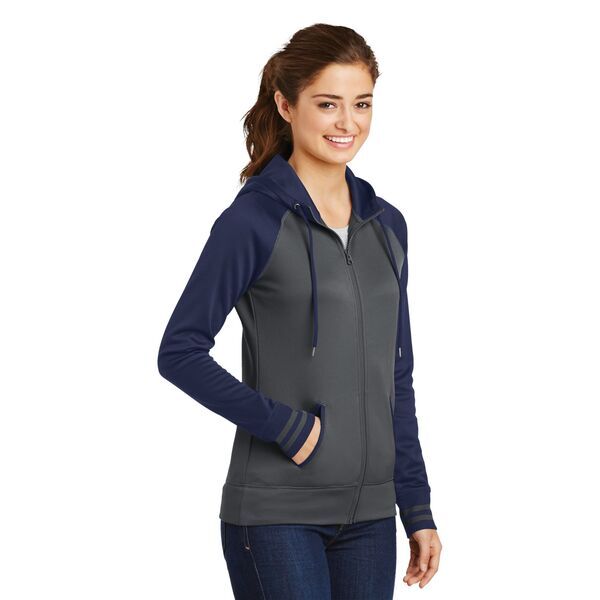 Sport-Tek® Sport-Wick® Varsity Fleece Ladies' Full-Zip Hoodie