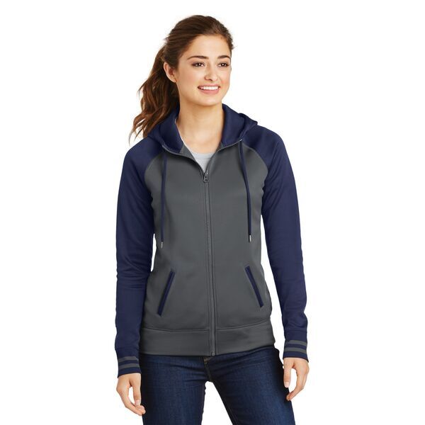 Sport-Tek® Sport-Wick® Varsity Fleece Ladies' Full-Zip Hoodie