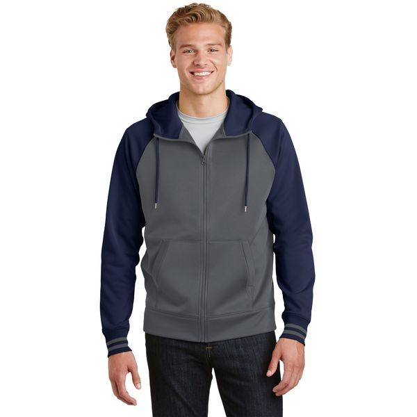 Sport-Tek® Sport-Wick® Varsity Fleece Men's Full-Zip Hoodie