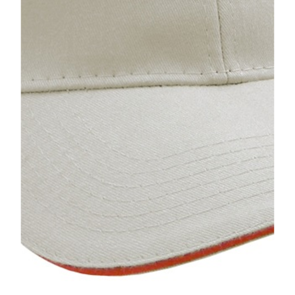 Brushed Cotton Twill Constructed Sandwich Cap