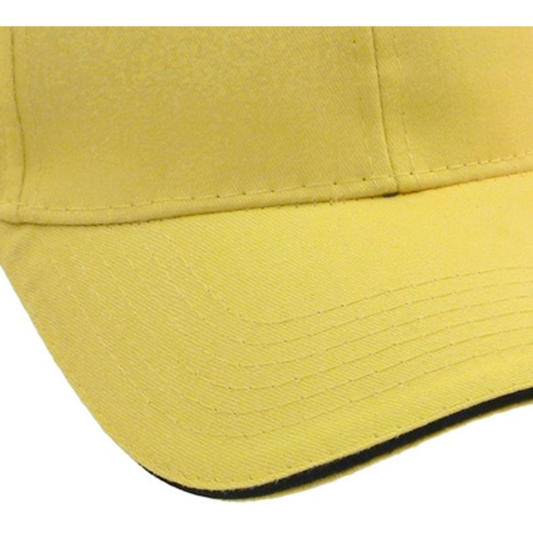 Brushed Cotton Twill Constructed Sandwich Cap