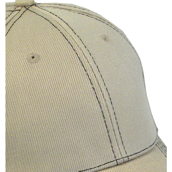 Contrast Stitch Acrylic Constructed Cap with Contrasting Underbill