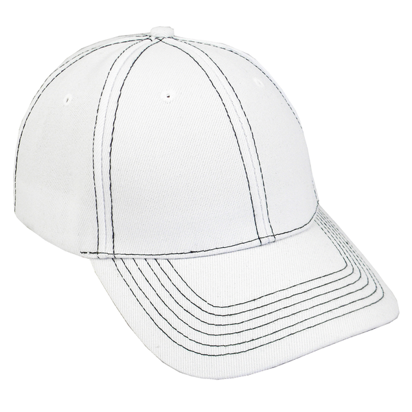 Contrast Stitch Acrylic Constructed Cap with Contrasting Underbill