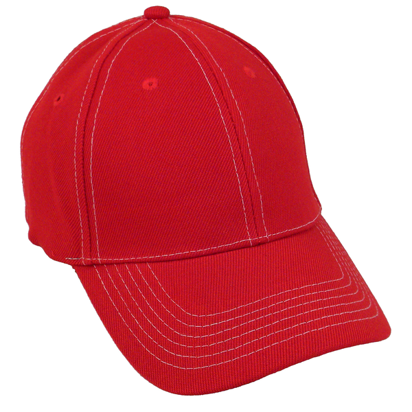 Contrast Stitch Acrylic Constructed Cap with Contrasting Underbill