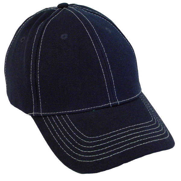 Contrast Stitch Acrylic Constructed Cap with Contrasting Underbill