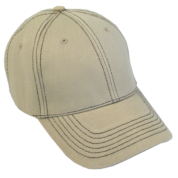 Contrast Stitch Acrylic Constructed Cap with Contrasting Underbill
