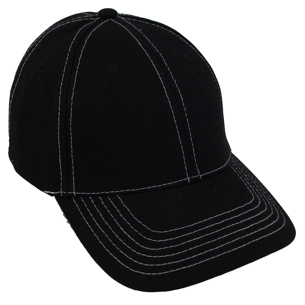 Contrast Stitch Acrylic Constructed Cap with Contrasting Underbill