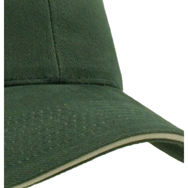 Heavyweight Washed Brushed Cotton Twill Constructed Sandwich Cap