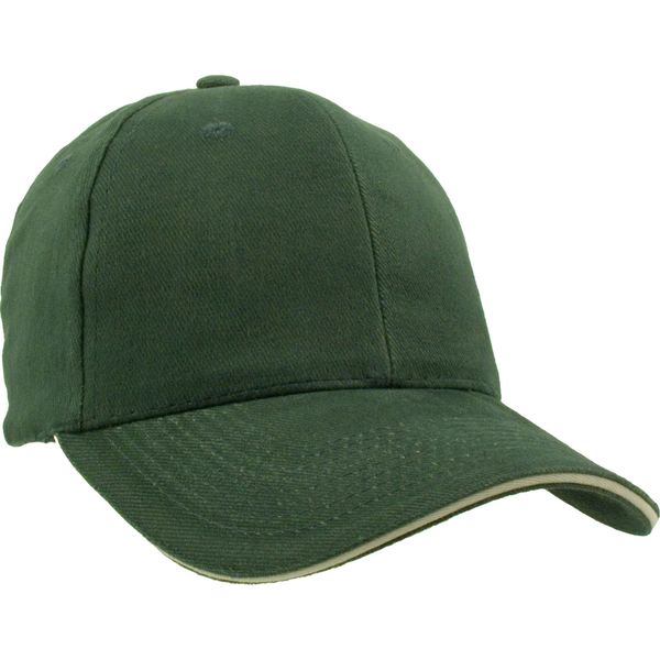Heavyweight Washed Brushed Cotton Twill Constructed Sandwich Cap