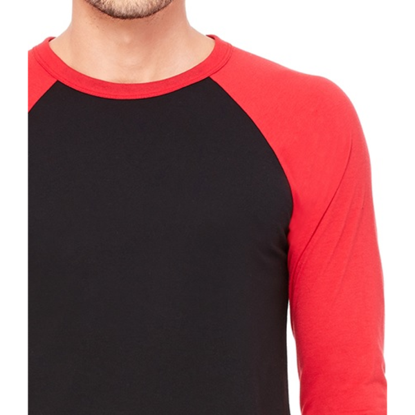 Bella + Canvas® Poly Cotton Unisex Baseball 3/4-Sleeve Tee