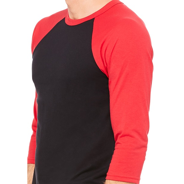 Bella + Canvas® Poly Cotton Unisex Baseball 3/4-Sleeve Tee