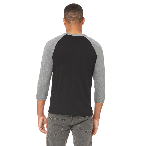 Bella + Canvas® Poly Cotton Unisex Baseball 3/4-Sleeve Tee