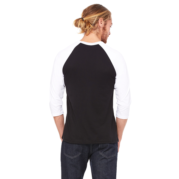 Bella + Canvas® Poly Cotton Unisex Baseball 3/4-Sleeve Tee