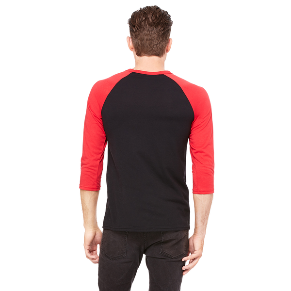 Bella + Canvas® Poly Cotton Unisex Baseball 3/4-Sleeve Tee