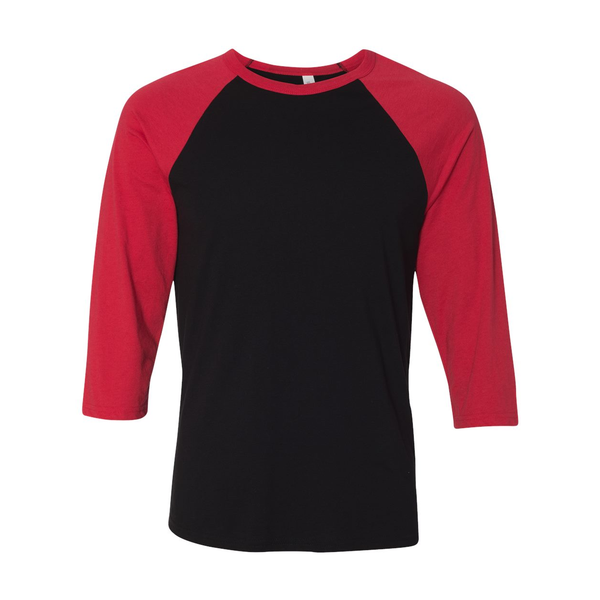 Bella + Canvas® Poly Cotton Unisex Baseball 3/4-Sleeve Tee