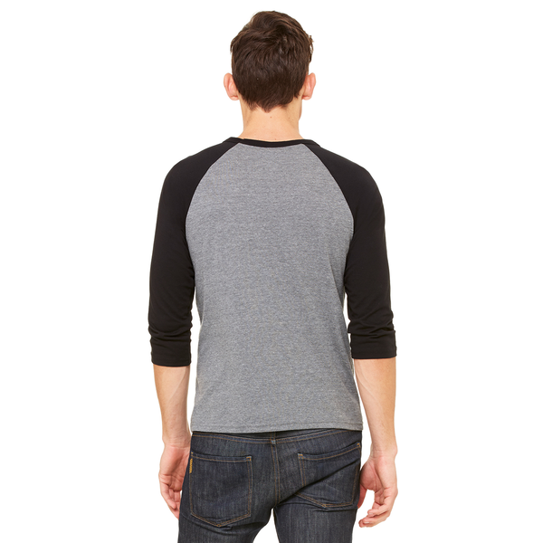 Bella + Canvas® Poly Cotton Unisex Baseball 3/4-Sleeve Tee