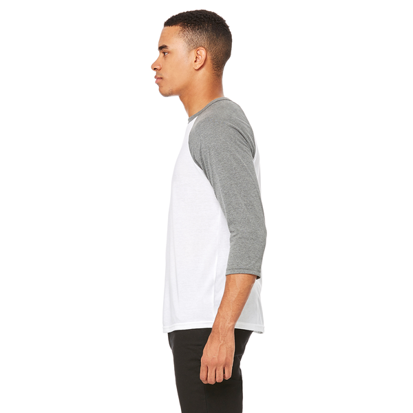 Bella + Canvas® Poly Cotton Unisex Baseball 3/4-Sleeve Tee