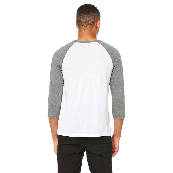 Bella + Canvas® Poly Cotton Unisex Baseball 3/4-Sleeve Tee