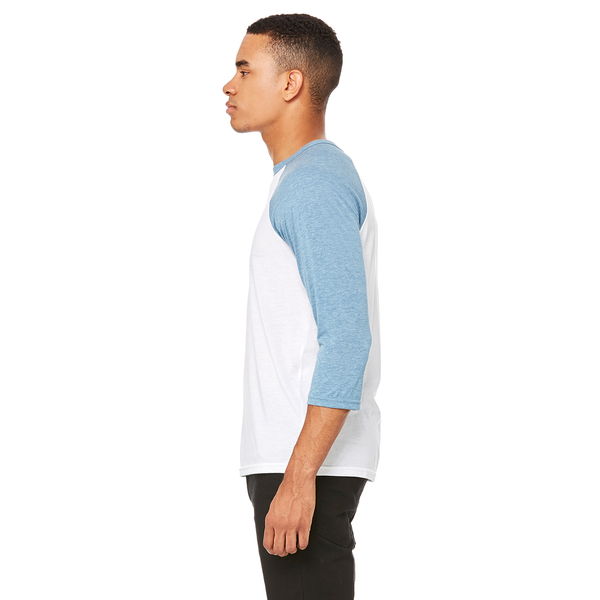 Bella + Canvas® Poly Cotton Unisex Baseball 3/4-Sleeve Tee
