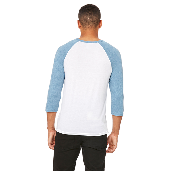 Bella + Canvas® Poly Cotton Unisex Baseball 3/4-Sleeve Tee