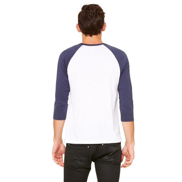 Bella + Canvas® Poly Cotton Unisex Baseball 3/4-Sleeve Tee