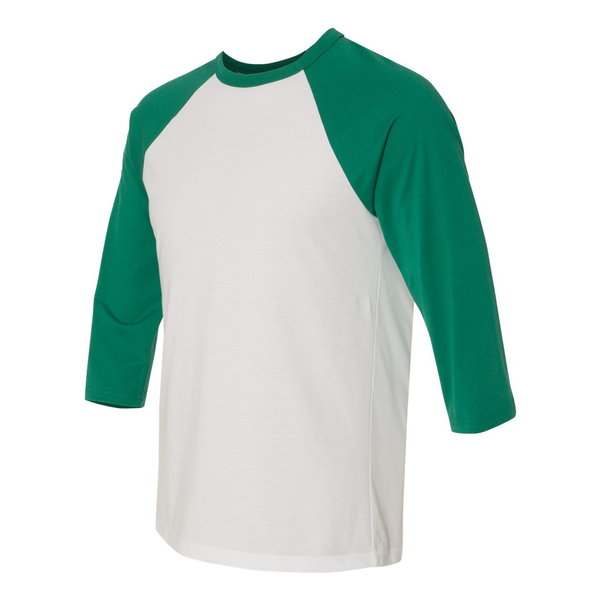 Bella + Canvas® Poly Cotton Unisex Baseball 3/4-Sleeve Tee