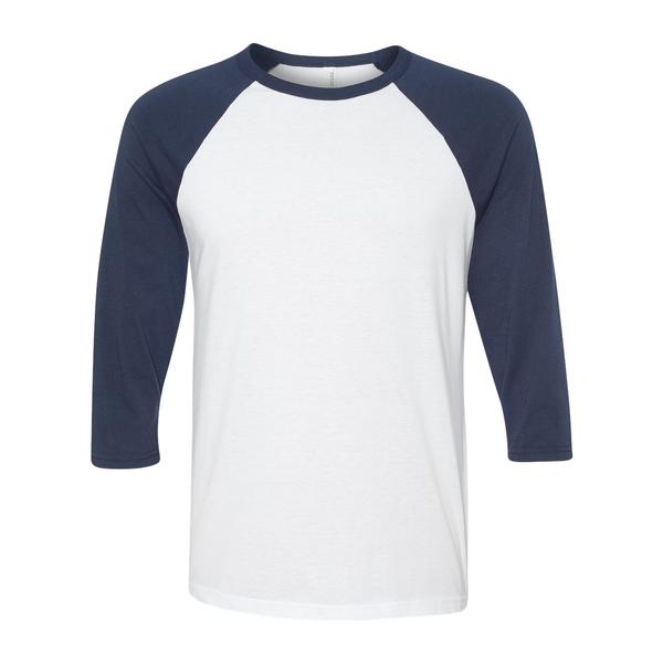 Bella + Canvas® Poly Cotton Unisex Baseball 3/4-Sleeve Tee