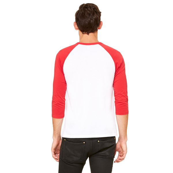 Bella + Canvas® Poly Cotton Unisex Baseball 3/4-Sleeve Tee