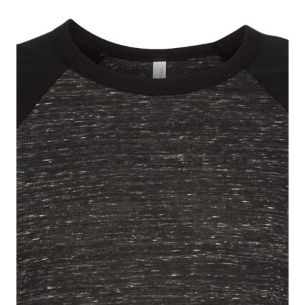 Bella + Canvas® Marbled Unisex Baseball 3/4-Sleeve Tee
