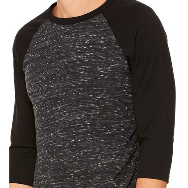 Bella + Canvas® Marbled Unisex Baseball 3/4-Sleeve Tee