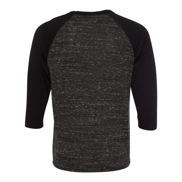 Bella + Canvas® Marbled Unisex Baseball 3/4-Sleeve Tee