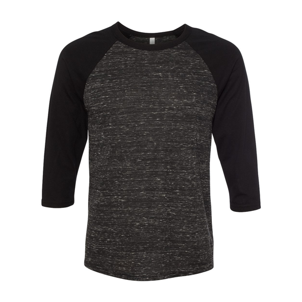 Bella + Canvas® Marbled Unisex Baseball 3/4-Sleeve Tee