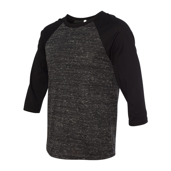 Bella + Canvas® Marbled Unisex Baseball 3/4-Sleeve Tee