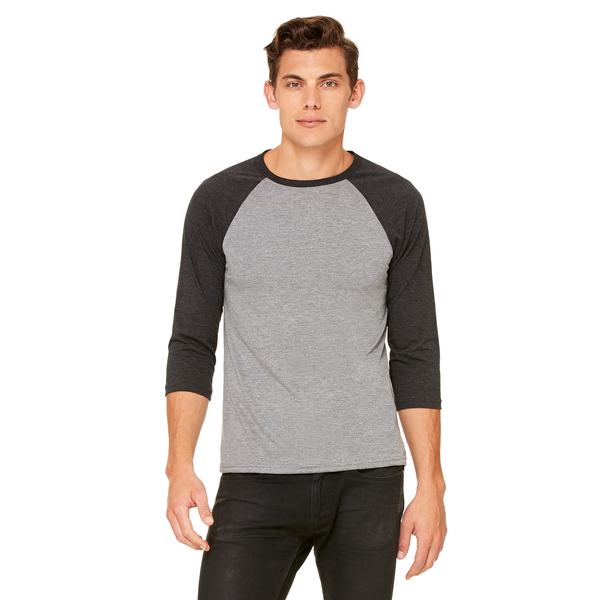 Bella + Canvas® Triblend Unisex Baseball 3/4-Sleeve Tee
