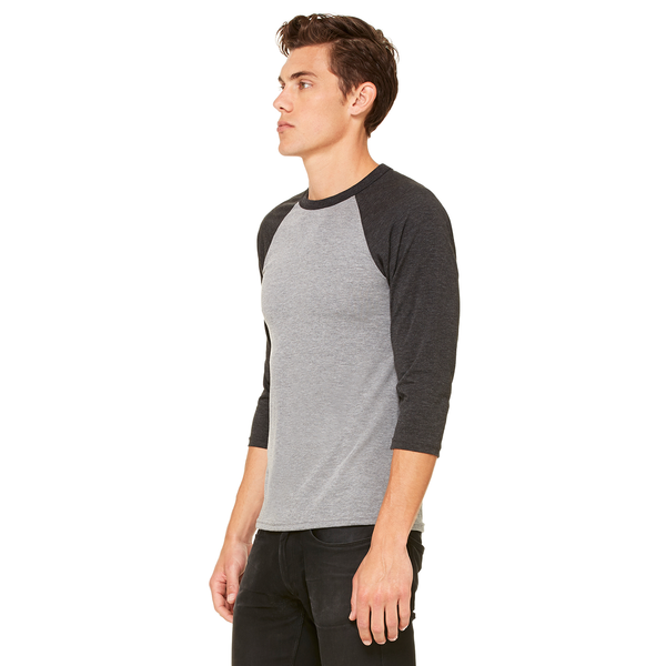 Bella + Canvas® Triblend Unisex Baseball 3/4-Sleeve Tee