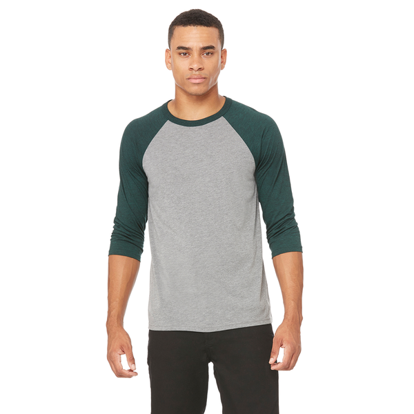 Bella + Canvas® Triblend Unisex Baseball 3/4-Sleeve Tee