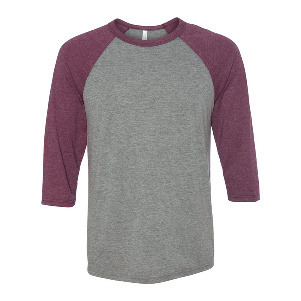 Bella + Canvas® Triblend Unisex Baseball 3/4-Sleeve Tee