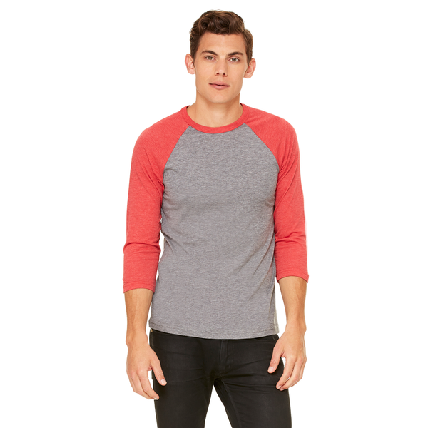 Bella + Canvas® Triblend Unisex Baseball 3/4-Sleeve Tee